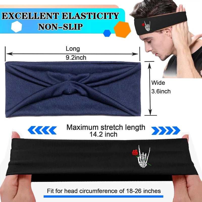 FACITE Headbands for Men Women 3pcs Sweat Bands Headbands Men Sweatbands Women - Image 5